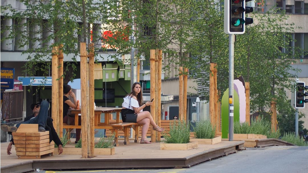 Place de la gare Nyon